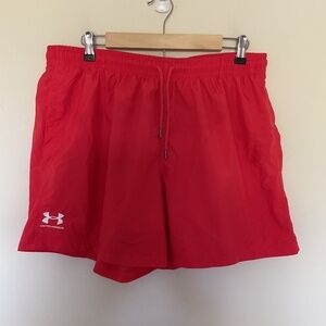 Under Armour Men's UA Icon 5.5 in Volley Shorts Red Sz XL Mesh Lined 1377191